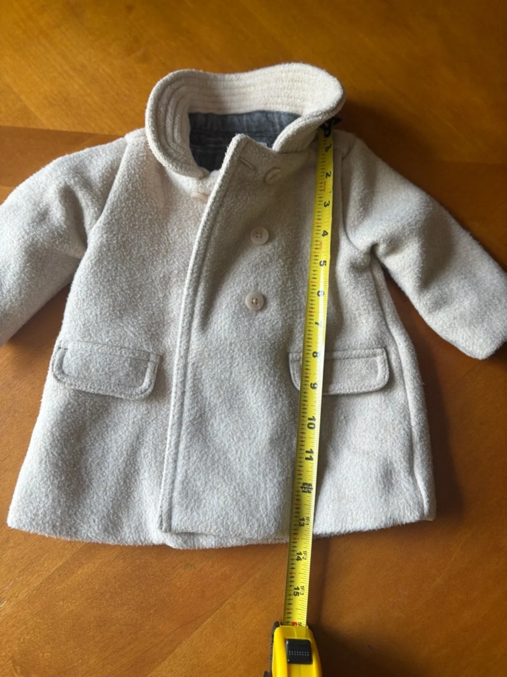 OshKosh Baby B'gosh Baby Girls Ivory Peacoat Jacket Size 3M